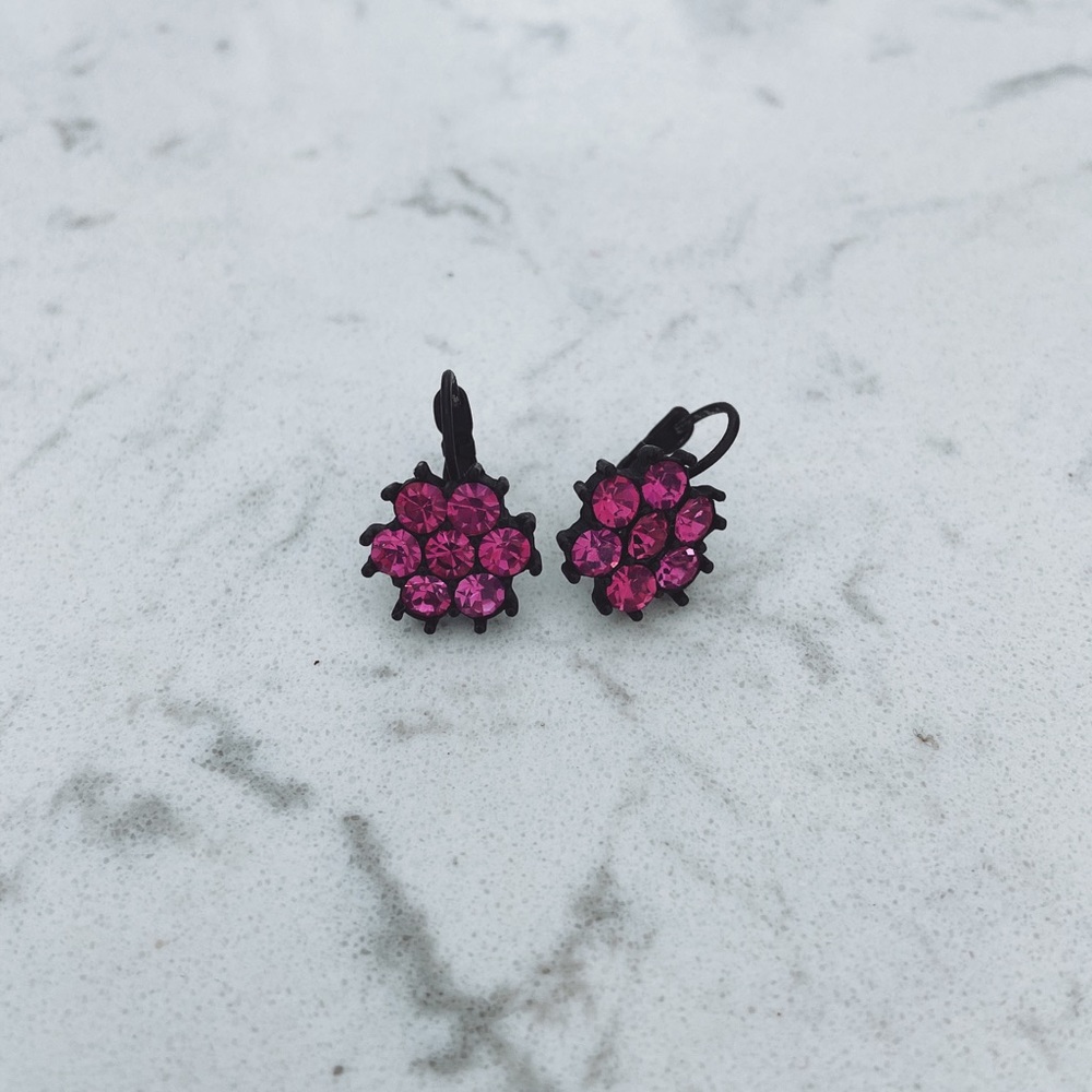 Fuchsia flower earrings